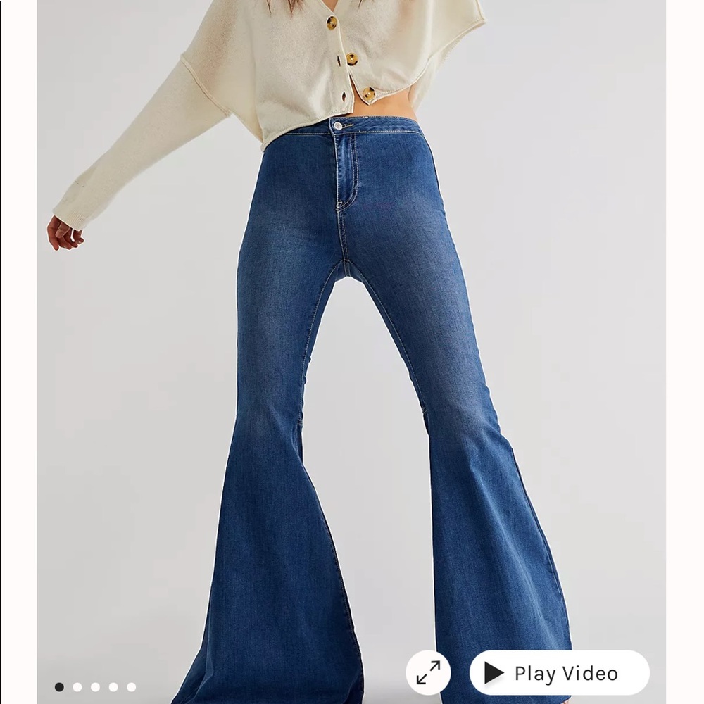 Free People Just Float On Bell Bottom Jeans